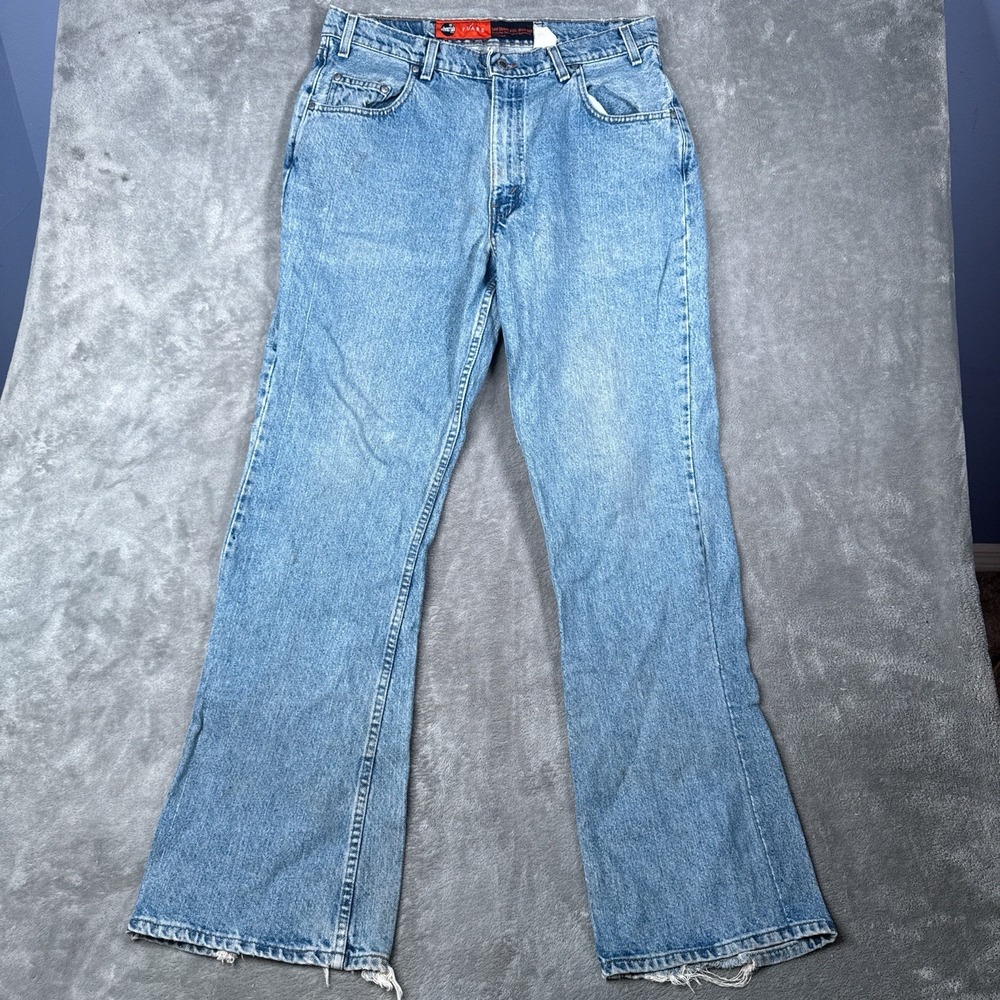 Levi's SilverTab Jeans Men 34X33 Blue Flare Bootcut Relaxed Fit Vintage Denim